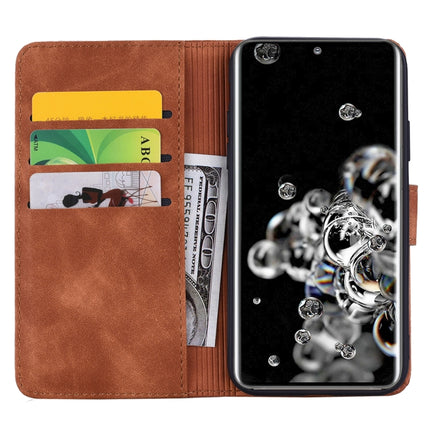 For Samsung Galaxy S20 Ultra Embossed Sunflower Pattern Horizontal Flip PU Leather Case with Holder & Card Slots & Wallet & Lanyard(Brown)-garmade.com