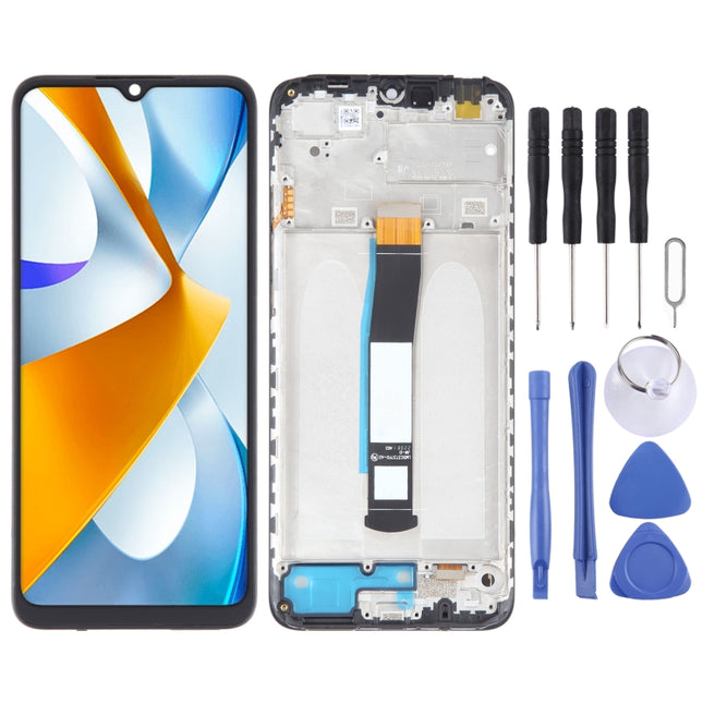 OEM Material LCD Screen For Xiaomi Poco C40 Digitizer Full Assembly with Frame-garmade.com