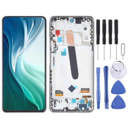 OLED LCD Screen For Xiaomi 11X Digitizer Full Assembly with Frame(Silver)-garmade.com