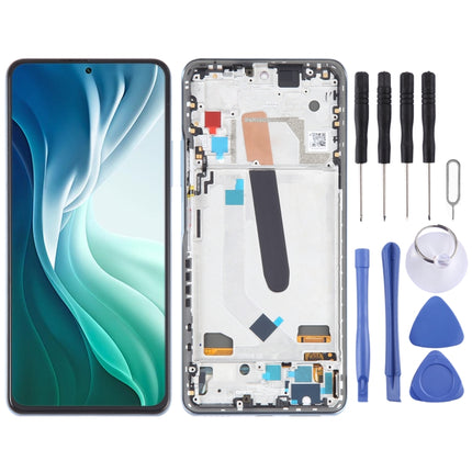 OLED LCD Screen For Xiaomi 11X Pro Digitizer Full Assembly with Frame(Blue)-garmade.com