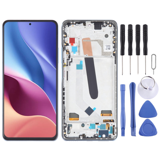 OLED LCD Screen For Xiaomi Redmi K40 Pro+ Digitizer Full Assembly with Frame(Blue)-garmade.com