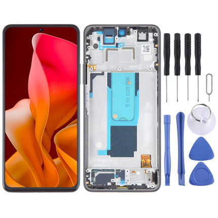 LCD Screen For Xiaomi 11i 5G Digitizer Full Assembly with Frame(Black)-garmade.com