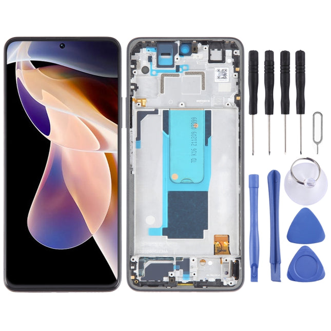LCD Screen For Xiaomi Redmi Note 11 Pro+ 5G Digitizer Full Assembly with Frame(Black)-garmade.com