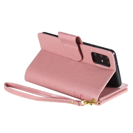 For Samsung Galaxy S20+ Woman and Cat Embossed Horizontal Flip Leather Case, with Card Slots & Holder & Wallet & Photo Frame & Mirror & Lanyard(Pink)-garmade.com