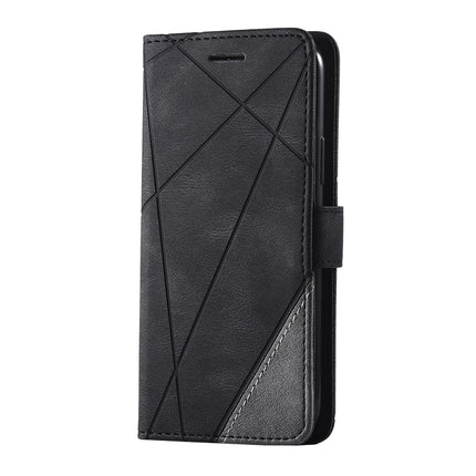 For iPhone 11 Skin Feel Splicing Horizontal Flip Leather Case with Holder & Card Slots & Wallet & Photo Frame(Black)-garmade.com