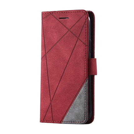 For iPhone 11 Pro Skin Feel Splicing Horizontal Flip Leather Case with Holder & Card Slots & Wallet & Photo Frame(Red)-garmade.com