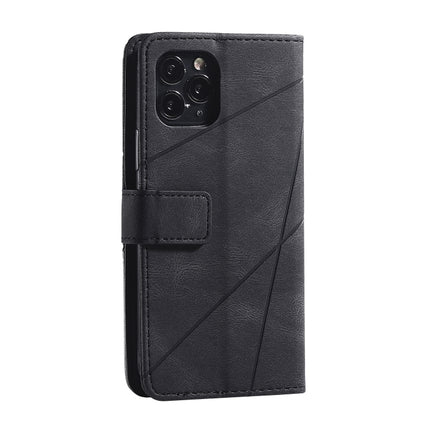 For iPhone 11 Pro Max Skin Feel Splicing Horizontal Flip Leather Case with Holder & Card Slots & Wallet & Photo Frame(Black)-garmade.com