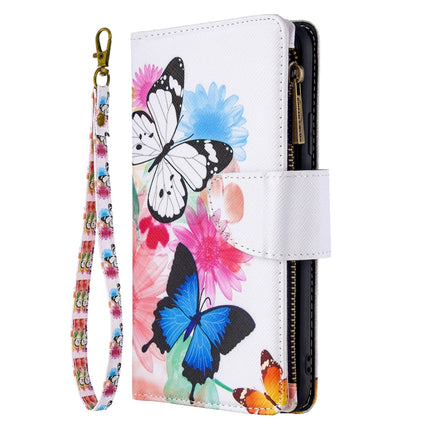 For iPhone 11 Pro Colored Drawing Pattern Zipper Horizontal Flip Leather Case with Holder & Card Slots & Wallet(Two Butterflies)-garmade.com