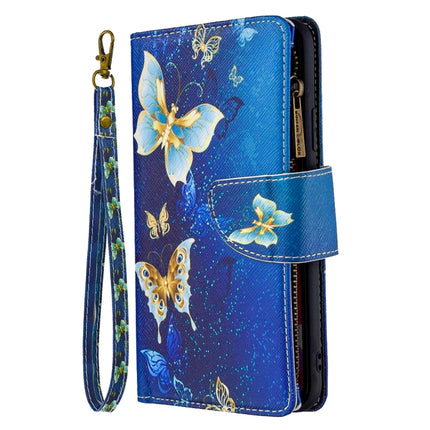 For iPhone 11 Pro Colored Drawing Pattern Zipper Horizontal Flip Leather Case with Holder & Card Slots & Wallet(Golden Butterfly)-garmade.com