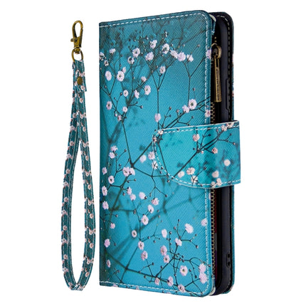 For iPhone 11 Pro Max Colored Drawing Pattern Zipper Horizontal Flip Leather Case with Holder & Card Slots & Wallet(Plum Blossom)-garmade.com
