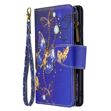 For Samsung Galaxy S20 Colored Drawing Pattern Zipper Horizontal Flip Leather Case with Holder & Card Slots & Wallet(Purple Butterfly)-garmade.com