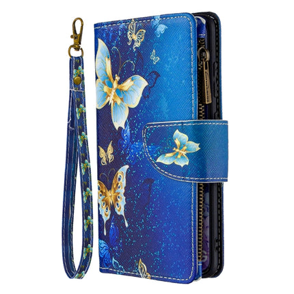 For Samsung Galaxy S20 Colored Drawing Pattern Zipper Horizontal Flip Leather Case with Holder & Card Slots & Wallet(Golden Butterfly)-garmade.com