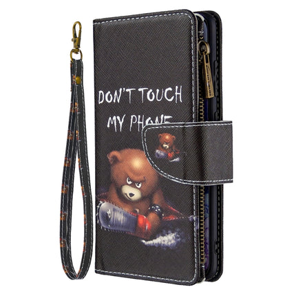 For Samsung Galaxy S20+ Colored Drawing Pattern Zipper Horizontal Flip Leather Case with Holder & Card Slots & Wallet(Bear)-garmade.com