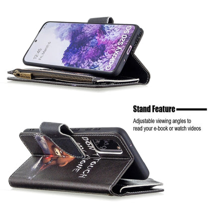 For Samsung Galaxy S20+ Colored Drawing Pattern Zipper Horizontal Flip Leather Case with Holder & Card Slots & Wallet(Bear)-garmade.com