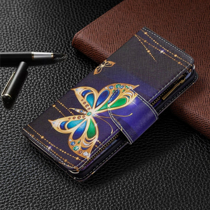 For Samsung Galaxy S20+ Colored Drawing Pattern Zipper Horizontal Flip Leather Case with Holder & Card Slots & Wallet(Butterfly)-garmade.com