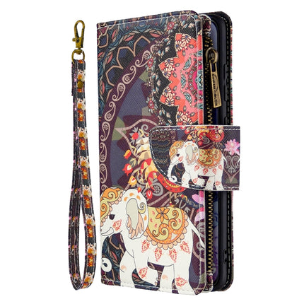 For Samsung Galaxy S20+ Colored Drawing Pattern Zipper Horizontal Flip Leather Case with Holder & Card Slots & Wallet(Flowers and Elephants)-garmade.com