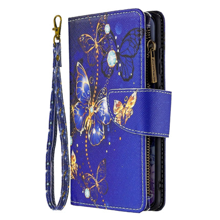 For Samsung Galaxy S20 Ultra Colored Drawing Pattern Zipper Horizontal Flip Leather Case with Holder & Card Slots & Wallet(Purple Butterfly)-garmade.com