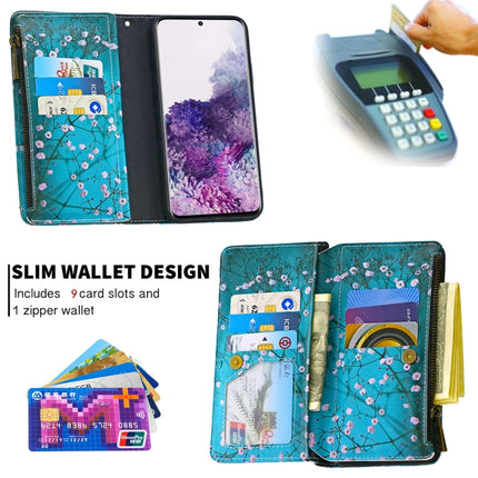 For Samsung Galaxy S20 Ultra Colored Drawing Pattern Zipper Horizontal Flip Leather Case with Holder & Card Slots & Wallet(Plum Blossom)-garmade.com