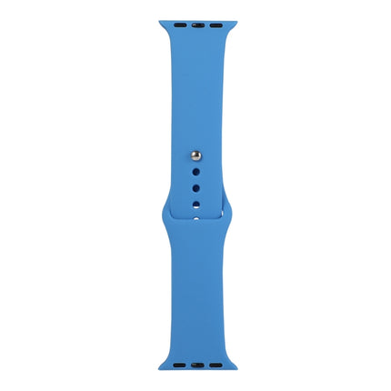 For Apple Watch Series 6 & SE & 5 & 4 40mm / 3 & 2 & 1 38mm Silicone Watch Replacement Strap, Long Section (Men)(Wave Color)-garmade.com