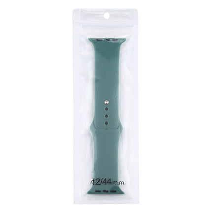 For Apple Watch Series 6 & SE & 5 & 4 44mm / 3 & 2 & 1 42mm Silicone Watch Replacement Strap, Long Section (Men)(Mint Green)-garmade.com