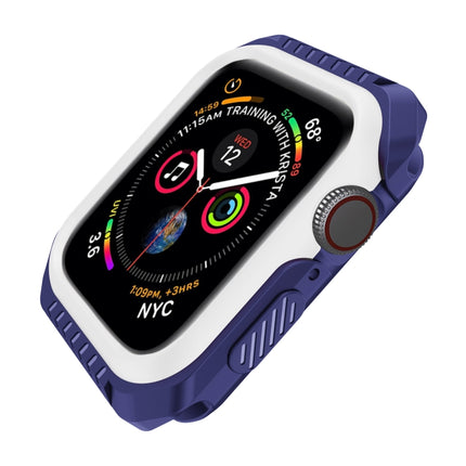 For Apple Watch Series Series 3 & 2 & 1 42mm Shockproof Two Color Protective Case(Blue White)-garmade.com