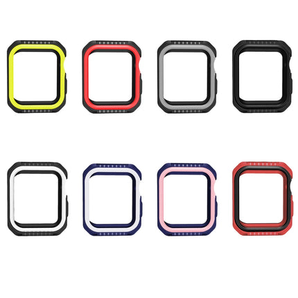 For Apple Watch Series Series 3 & 2 & 1 42mm Shockproof Two Color Protective Case(Blue White)-garmade.com