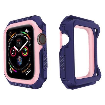 For Apple Watch Series 3 & 2 & 1 42mm Shockproof Two Color Protective Case(Blue Pink)-garmade.com