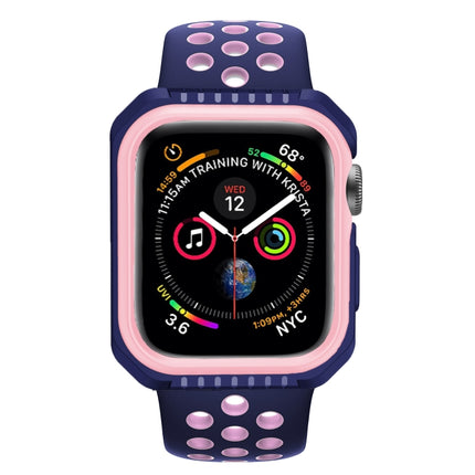 For Apple Watch Series 3 & 2 & 1 42mm Shockproof Two Color Protective Case(Blue Pink)-garmade.com