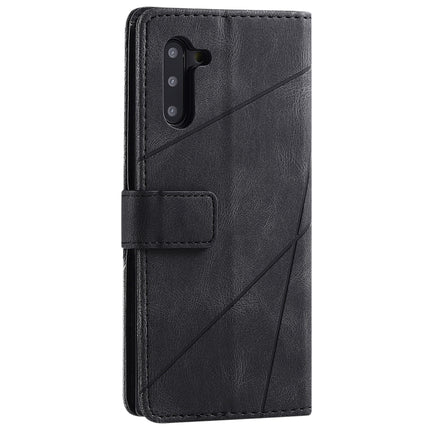 For Samsung Galaxy Note 10 Skin Feel Splicing Horizontal Flip Leather Case with Holder & Card Slots & Wallet & Photo Frame(Black)-garmade.com