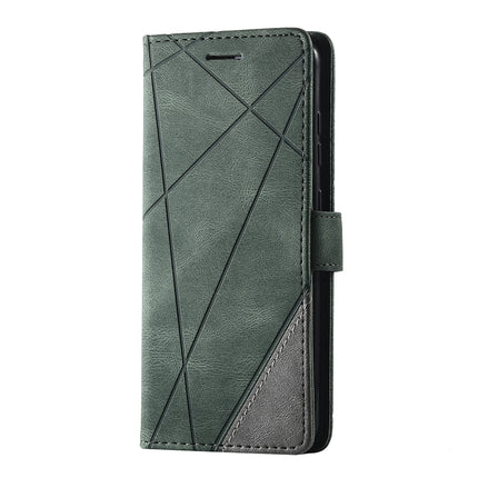 For Samsung Galaxy S20 Skin Feel Splicing Horizontal Flip Leather Case with Holder & Card Slots & Wallet & Photo Frame(Green)-garmade.com