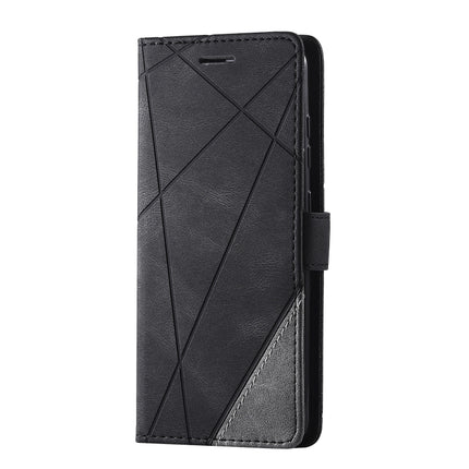 For Samsung Galaxy S20 Plus Skin Feel Splicing Horizontal Flip Leather Case with Holder & Card Slots & Wallet & Photo Frame(Black)-garmade.com