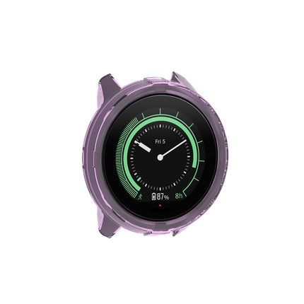 For Suunto 9 Transparent TPU Silicone Watch Case(Transparent Purple)-garmade.com
