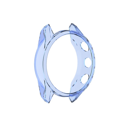 For Garmin Approach S62 Transparent TPU Silicone Watch Case(Transparent Blue)-garmade.com