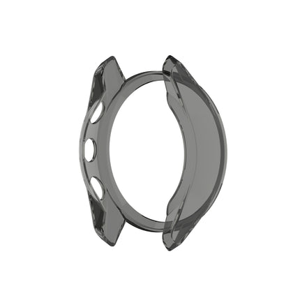 For Garmin Approach S62 Transparent TPU Silicone Watch Case(Transparent Black)-garmade.com