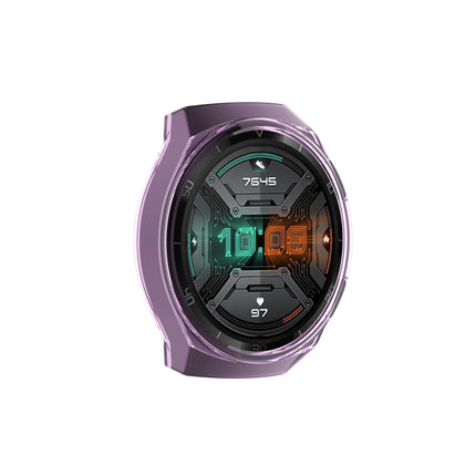 For Huawei Watch GT 2e Transparent TPU Silicone Watch Case(Transparent Purple)-garmade.com