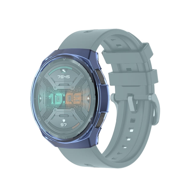 For Huawei Watch GT 2e Transparent TPU Silicone Watch Case(Transparent Blue)-garmade.com