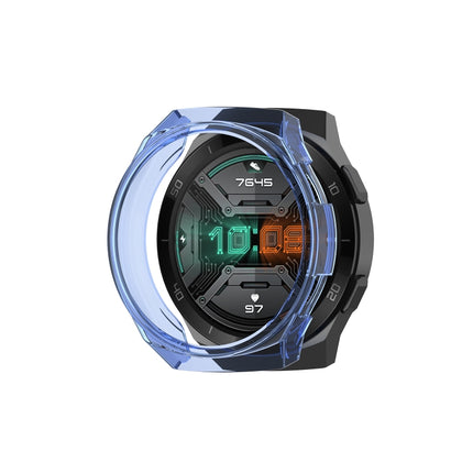 For Huawei Watch GT 2e Transparent TPU Silicone Watch Case(Transparent Blue)-garmade.com