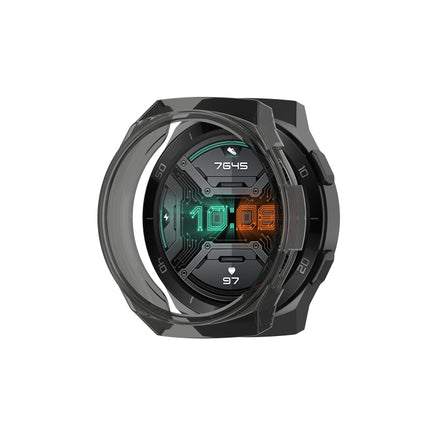 For Huawei Watch GT 2e Transparent TPU Silicone Watch Case(Transparent Black)-garmade.com