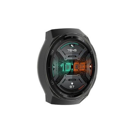 For Huawei Watch GT 2e Transparent TPU Silicone Watch Case(Transparent Black)-garmade.com