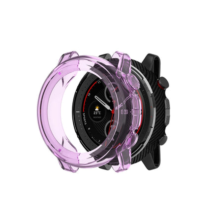 For Amazfit 3 Transparent TPU Silicone Watch Case(Transparent Purple)-garmade.com