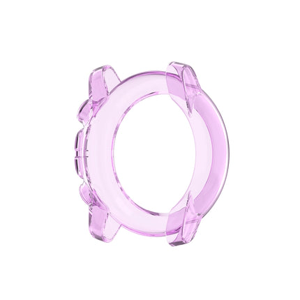 For Amazfit 3 Transparent TPU Silicone Watch Case(Transparent Purple)-garmade.com