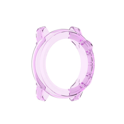 For Amazfit 3 Transparent TPU Silicone Watch Case(Transparent Purple)-garmade.com