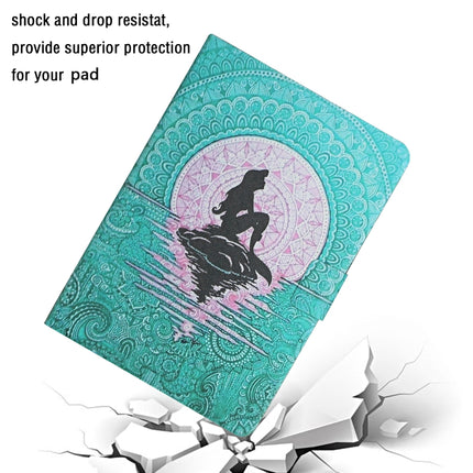 For Samsung Galaxy Tab A 8.0 (2019) T290 Colored Drawing Pattern Horizontal Flip Leather Case with Holder & Card Slots(Mermaid)-garmade.com
