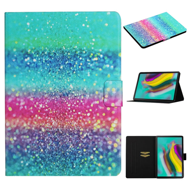 For Samsung Galaxy Tab S6 Lite P610 Colored Drawing Pattern Horizontal Flip Leather Case with Holder & Card Slots(Colored Sand)-garmade.com