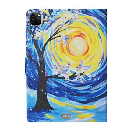 For iPad 11 Pro (2020) Colored Drawing Pattern Horizontal Flip Leather Tablet Case with Holder & Card Slots & Sleep / Wake-up Function(Starry Sky Tree)-garmade.com