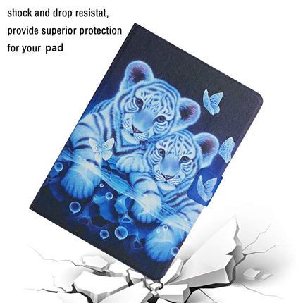 For iPad 11 Pro (2020) Colored Drawing Pattern Horizontal Flip Leather Tablet Case with Holder & Card Slots & Sleep / Wake-up Function(Tiger)-garmade.com