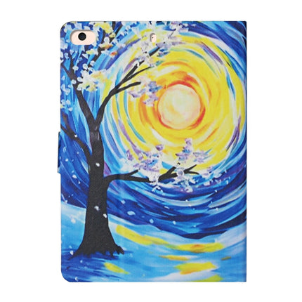 For iPad Mini 4 / 3 / 2 / 1 Colored Drawing Pattern Horizontal Flip Leather Case with Holder & Card Slots & Sleep / Wake-up Function(Starry Sky Tree)-garmade.com