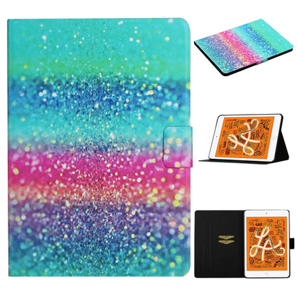 For iPad Mini (2019) Colored Drawing Pattern Horizontal Flip Leather Case with Holder & Card Slots & Sleep / Wake-up Function(Colored Sand)-garmade.com