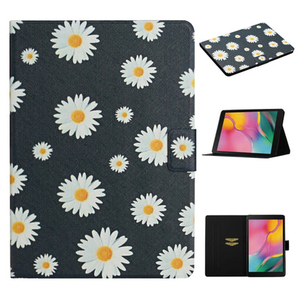 For Samsung Galaxy Tab A 8.0 2019 Flower Pattern Horizontal Flip Leather Case with Card Slots & Holder(Small Daisies)-garmade.com