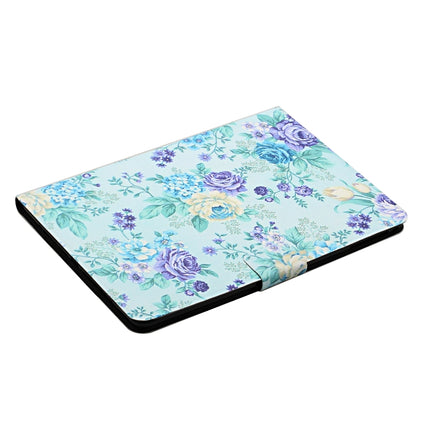 For Samsung Galaxy Tab A 8.0 2019 Flower Pattern Horizontal Flip Leather Case with Card Slots & Holder(Purple Flower)-garmade.com